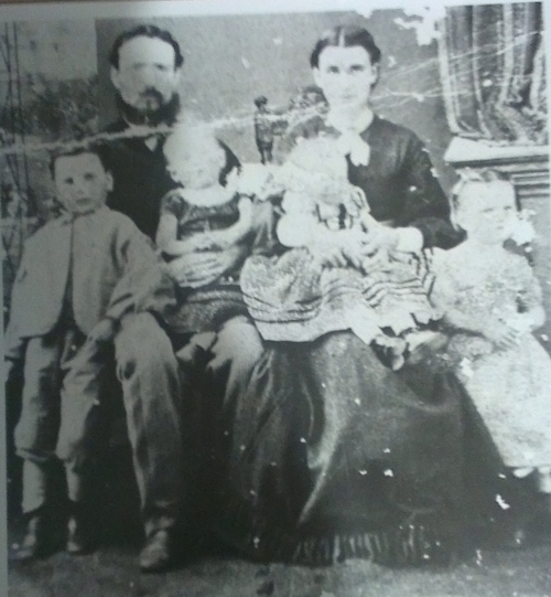 George & Mary Ann Phillips and family c1871