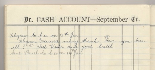 cables noted in the 1943 diary