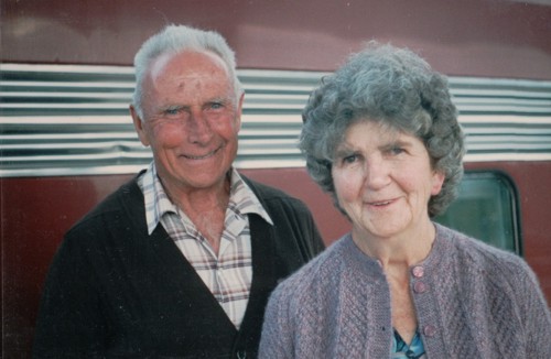 Cec and Evelyn Hannaford, Dec 1988