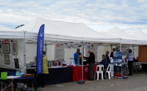 Gould Genealogy & History stand at the City of Adelaide 150th birthday 