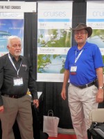 Alan Phillips and Dick Eastman at the Unlock the Past Cruises stand at RootsTech 2015