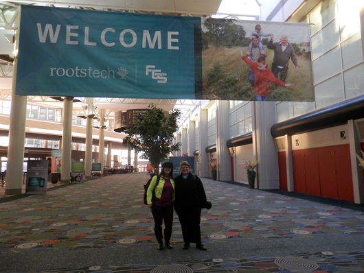 Helen Smith and Alona Tester at RootsTech 2015