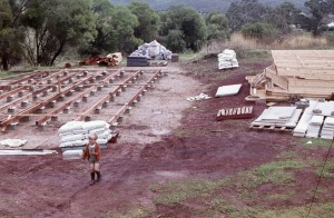 our house at Cudlee Creek, being built 1975-1976