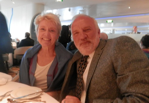 Paul Milner and his wife Carol Becker at the formal dinner