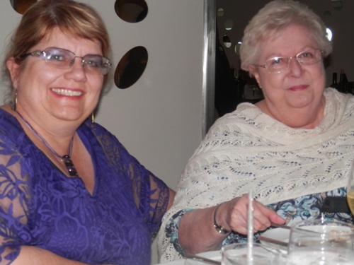 Helen Smith and Janice Ingle at the formal dinner