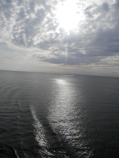 view of the sea arriving at St Peterburg, Russia - taken 17 July 2015