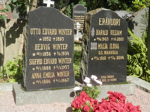 Otto and Hedvig are my 2x great grandparents, taken at the Helsinki cemetery