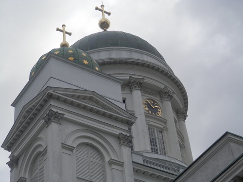 the top of the Lutheran Church in Helsinki