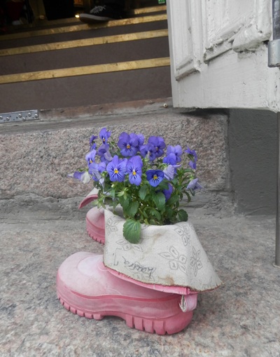 who doesn't love a flowerpot rubber boot?