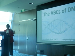 Judy G. Russell speaking about the ABCs of DNA