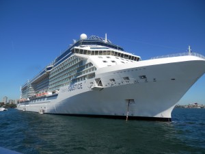 the Celebrity Solstice docked in Sydney