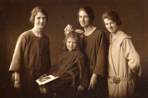 Evelyn with her three older sisters, Anne, May and Dorothy, c.1924