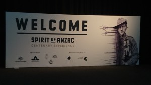 the welcome sign, Spirit of Anzac Centenary Experience