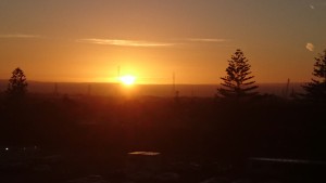 Adelaide's sunrise as we docked