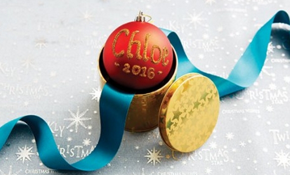 a sample of the many personalised Christmas baubles available