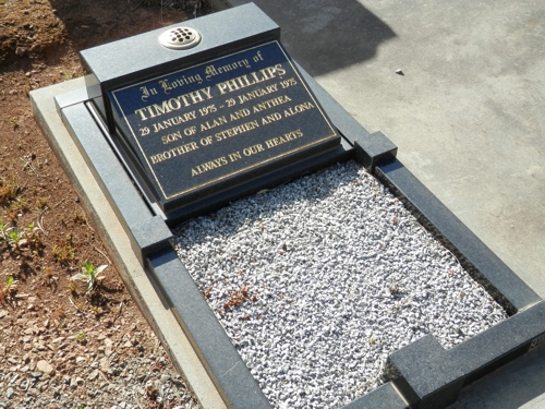 my brother's grave, Cudlee Creek Cemetery, South Australia